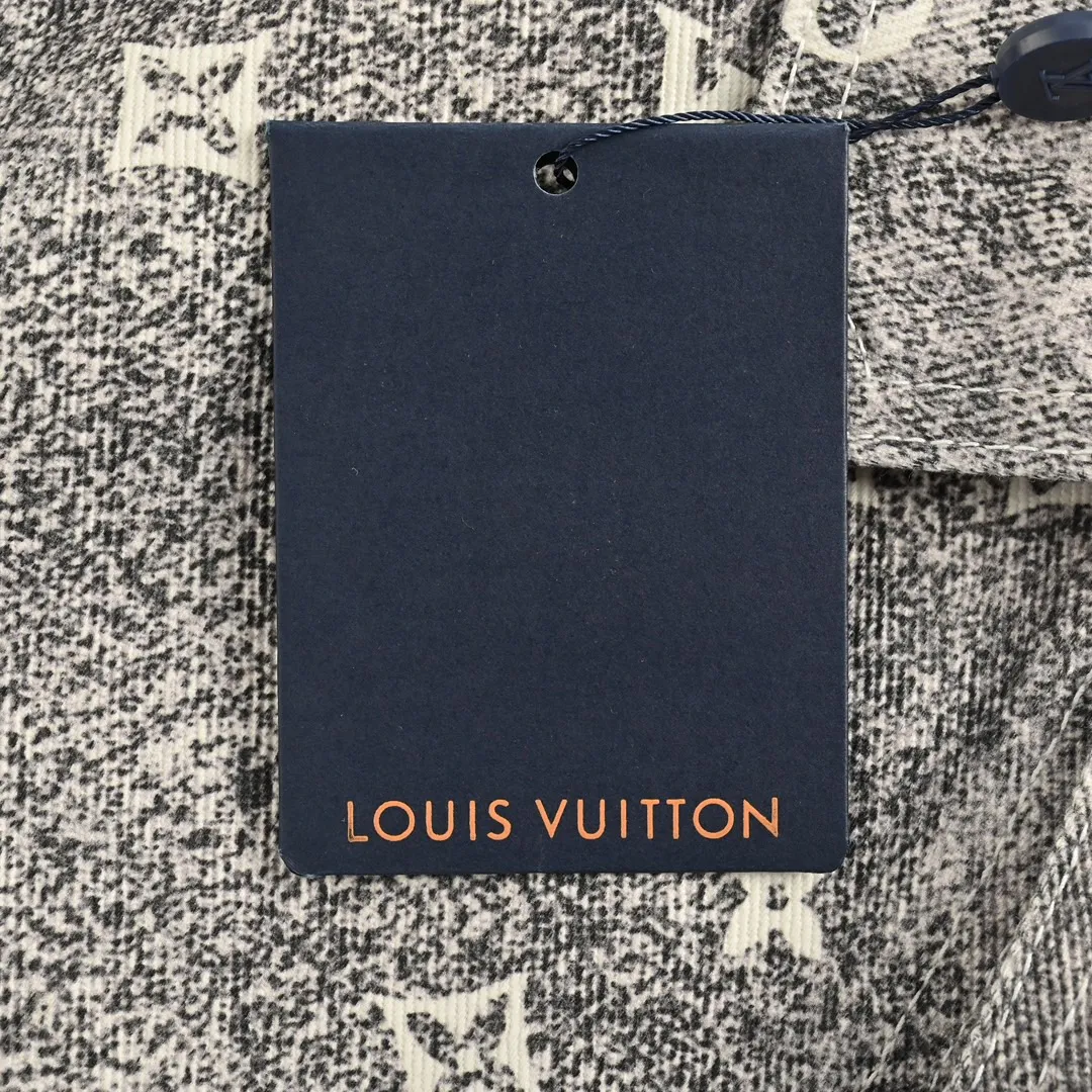 Louis Vuitton/Louis Vuitton Starry Sky Rendering Old Floral Gradient Denim Shirt Jacket